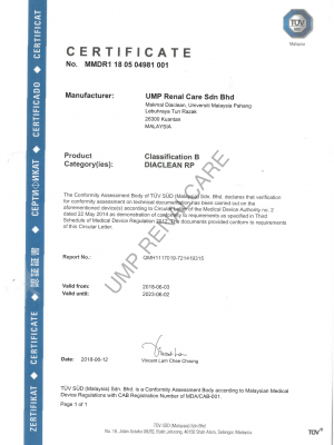 TUV Certificate